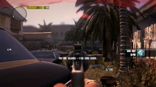 Gameplay that is being assaulted in post-processing effects