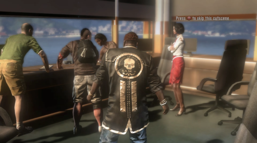 Cutscene from Dead Island with all main characters present